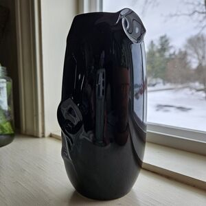 Mikasa Elegant Slim Black Ceramic Vase